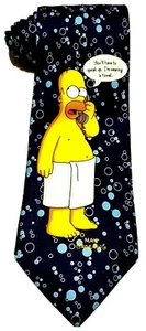 Homer Simpson Badetuch Krawatte blau "Youll Have To Speak Up I Wearing A Towel - Bild 1 von 5