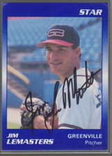 Autographed 1989 Star Co. Jim Lemasters - Greenville Braves