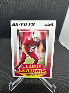 2024 Score League Leaders #LL-MPR Matt Prater Arizona Cardinals - Foto 1 di 2