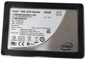 SSD Intel série 320 SSDSA2CT040G3 40Go SATA 2,5" 96% santé vendu état disque - Photo 1/2