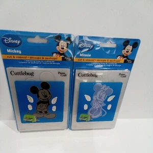 Mickey Minnie Mouse Cuttlebug Disney Cut & Emboss Die Embossing Folder 37-1732 - Picture 1 of 4