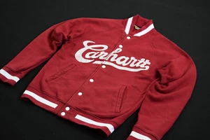 Carhartt Vintage Script Baseball Jacket Jacke Distressed College Bomber Rot S - Bild 1 von 14