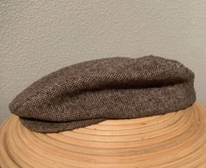Vintage Brown United Hatters Workers Int’l Union Newsboy Cabbie Flat Ivy Cap - Picture 1 of 5