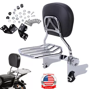 Kit de portaequipajes/acoplamiento con respaldo desmontable Sissy Bar para Harley Touring 97-08 - Imagen 1 de 38