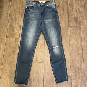 Jeans Altar'd State blu skinny effetto invecchiato 27/5 orlo grezzo misto cotone - Foto 1 di 6