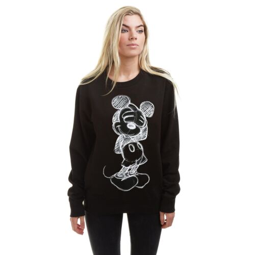 Disney Womens Sweatshirt Mickey Mouse Shy Jumper S-XL Official