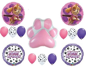 14 BALLOONS PINK dog PUPPY paw Let's PAWTY skye EVEREST patrol PARTY favor DECOR - Picture 1 of 1