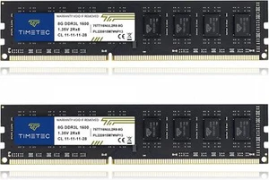16Gb Ddr3l Memory Kit 2X8gb 1600Mhz Pc3l Desktop Ram Unbuffered Dual Rank - Picture 1 of 9
