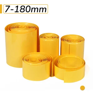 1M-10M PVC Heat Shrink Tubing Wrap RC 18650 Battery Pack 7mm - 180mm Wide Yellow - Picture 1 of 4