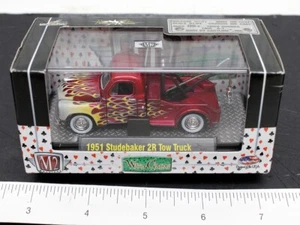M2 Machines 2012 Wild Cards, 1951 Studebaker 2R Tow Truck, dark red w/flames - Picture 1 of 2