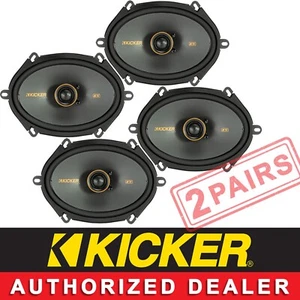 2 KICKER 51KSC6804 CAR AUDIO STEREO 6"X8"2-WAY KS SERIES COAXIAL SPEAKERS 2PAIRS - Picture 1 of 4
