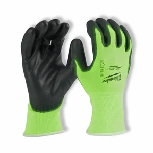 New Milwaukee Work Glove High Visibility Cut Level 1 Polyurethane Dipped 12 Pair - Picture 1 of 7