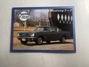 Dream Machines Cars PROMO CARD P2 Lime Rock 1992 Ford Mustang 1965 - Picture 1 of 4