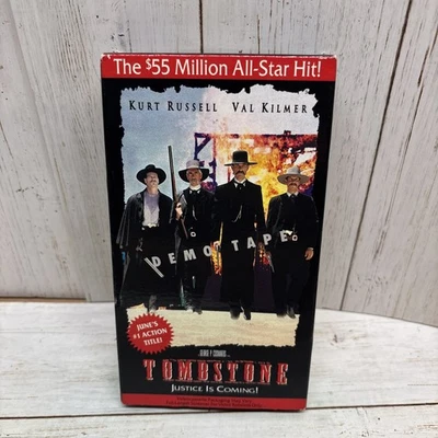 Tombstone VHS Demo Promo Screener Tested Kurt Russell Val Kilmer Clean - Imagem 1 de 3