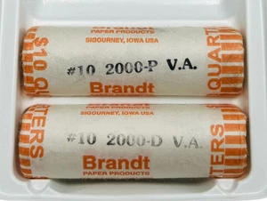 2000 P D VIRGINIA State Quarters Lot of Two Rolls US Coins Washington 25¢ - Picture 1 of 3