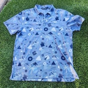 Travis Mathew Herren Kurzarm Polo XL grau Golfwagen Palme Pacific Dunes - Bild 1 von 9
