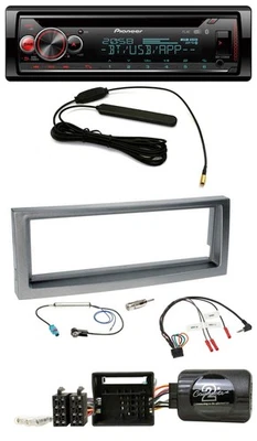 Pioneer USB DAB Lenkrad Bluetooth CD Autoradio für Citroen C5 ab 2005 grau-metal - Bild 1 von 4