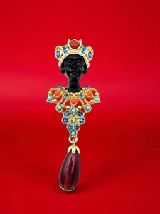 New Venetian-Inspired Blackamoor Statement Brooch D304 - Picture 1 of 7