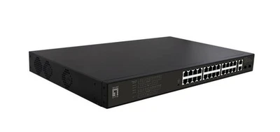 LEVELONE Switch GEP-2821 - 28-PORTE UNMANAGED GIGABIT POE, 390W, 24x 2x RJ45, SF - Immagine 1 di 2