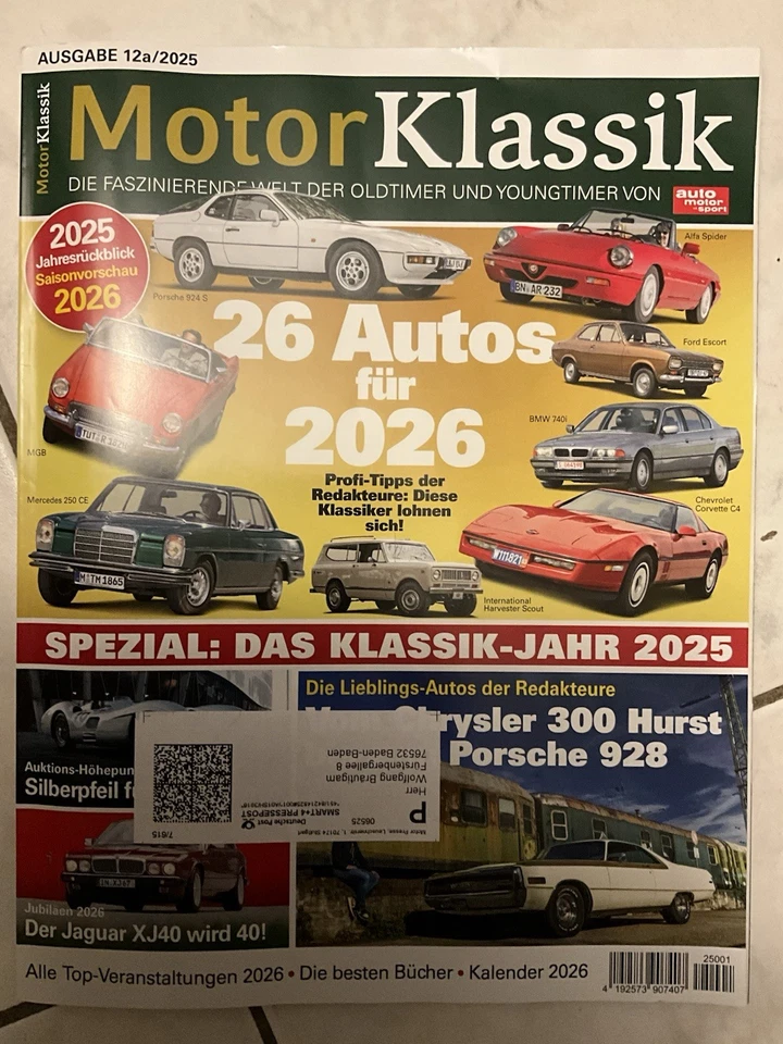 MOTOR KLASSIK 12 A SPEZIAL „DAS KLASSIK-JAHR 2025“NEU ! - Bild 1 von 1