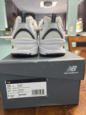 Zapatos para correr New Balance 530 para hombre blancos índigo natural talla 7,5 Foto 1 de 4