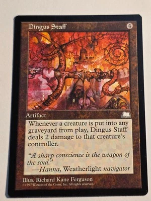 DINGUS STAFF●Weatherlight●MTG●1997●UNCOMMON●ENGLISH●NM(-)●C562 - Image 1 of 2
