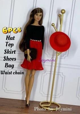 6Шт для моды Royalty целостности мак Parker NuFace кукла наряд обувь сумка 1/6 - Изображение 1 из 4