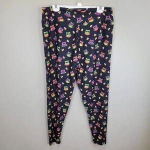 Mad Hatter Dezigns Owls And Candy Corn Poly Spandex Ankle Leggings Extended PS - Picture 1 of 6