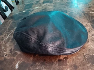 united Hatters Cap & Millinery black lambskin newsboy hat size small made in USA - Picture 1 of 14
