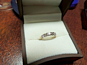 Baguette and Round Setting Diamond 14K White Gold Wedding Ring Band