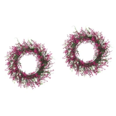 Farmhouse Wreath Spring Garland Wreath Artificial Fern Leaves Wreath - Image 1 of 4