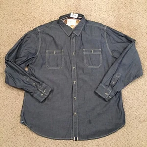 Weatherproof Shirt Mens XL Blue Long Sleeve Button Up Pockets - Picture 1 of 12
