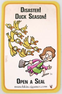 Disaster! Duck Season! - Munchkin: Apocalypse Promo Card - Apr '18 Steve Jackson - Picture 1 of 2