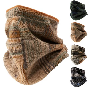 Men's Neck Gaiter Warmer Fleece Ski Mask Cover Hunting Mask Winter Cold Weather - Picture 1 of 23