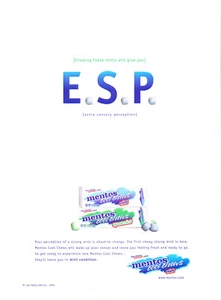 MENTOS MINT AD #01 MAGAZINE promo AD 1999 - Picture 1 of 1