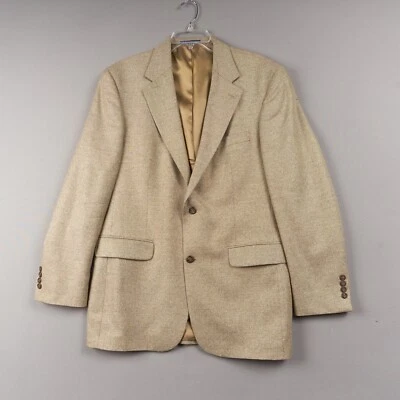 Lands’ End Sport Coat Men’s 41L Tan Silk Wool Blend 2-Button Blazer - Image 1 of 4