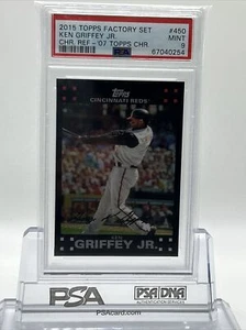 2015 Topps Set 2007 rifrattore cromato Ken Griffey Jr. Carta baseball #450 PSA 9 - Foto 1 di 3
