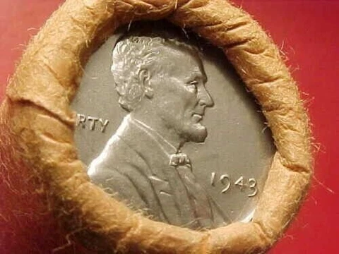 1943-P OBW ORIGINAL BANK WRAPPED ROLL BU UNCIRCULATED LINCOLN WHEAT CENT PENNIES Cover