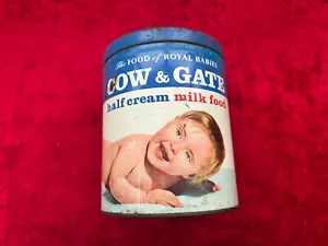 Vintage Cow and Gate formula baby milk tin. 1950s - Picture 1 of 5