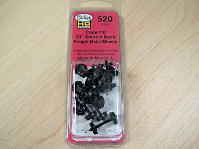 Kadee HO Scale Metal Wheelsets - #520 33" smooth-back RP-25 wheels (12 sets) - Image 1 of 2