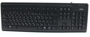 Fujitsu KB410 Keyboard, USB, US/RU / Tastatur US/russisch #018 - Bild 1 von 1