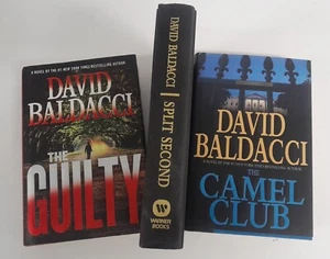 Lot of 3 David Baldacci Thriller Hardcover Books - Foto 1 di 1