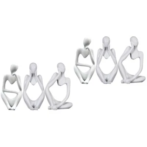 3pcs Shelf Decor Bookcase Decor Abstract Statue Home Decor Clearance - Picture 1 of 12
