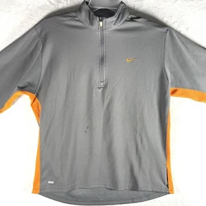 Nike Dri Fit Zip Up Sweatshirt Jacket RN 56323 Men’s Size M Gray Orange - Picture 1 of 10