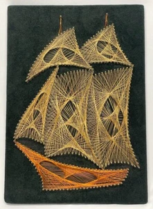 Escultura artística de alambre de cobre de latón velero hecha a mano John L. Newman - Imagen 1 de 17