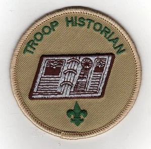 Troop Historian Position Patch (2014-Cur.), Tan Brd, w/ "Since 1910" Back, Mint! - Picture 1 of 1