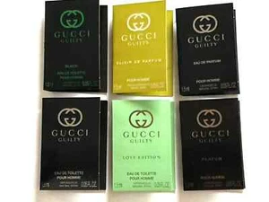 Gucci Guilty Men Cologne Collection Sample Spray Vials 6 pc Set - Picture 1 of 8