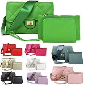 Umhängetasche 3Tlg Crossbody Bag Damen Handtasche Set Damentasche Schultertasche - Bild 1 von 11