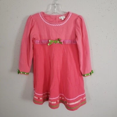 Vestido Le Top Rosa Bebé Niña Talla 4 Mangas Largas. Foto 1 de 4
