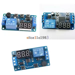 12V Display LED Timer Relay Programmable Board Buzzer Button Module Delay Switch - Picture 1 of 24